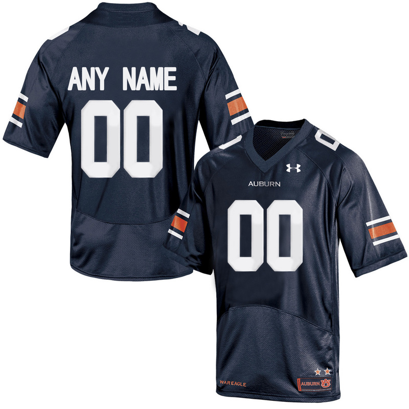 Men Under Armour Customized Auburn Tigers College Football Jersey Navy Blue 2